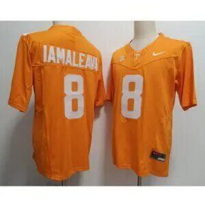 Mens Youths Kids Womens 8 Nico Iamaleava Orange Vapor Stitched Jersey